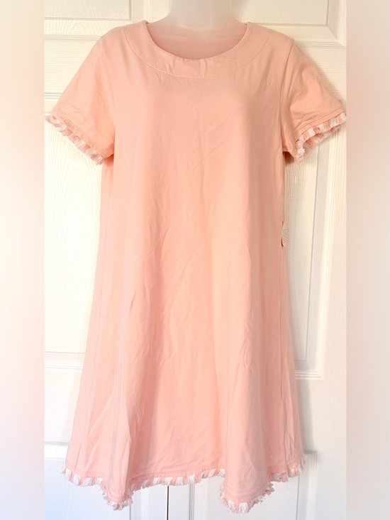 Spartina 449 Dresses & Skirts - Spartina 449 Dress Island Fringe Dress Women’s Short Sleeve Pale Blush Large